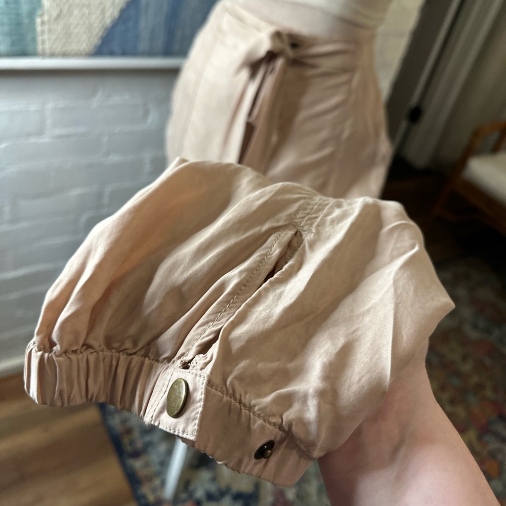NWT Anthropologie Marrakech Nude Lightweight Tie Front Pants - Picture 5 of 16